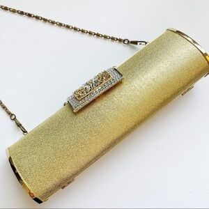 Lovely NY • Gold Shimmer Snap Close Dressy Purse